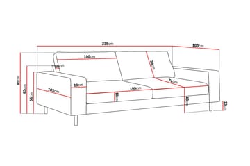 Scandi Djup 4-sits Soffa i Manchester - Brun - Products - Möbler - Soffa - 4 sits soffa
