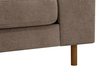 Scandi Djup 4-sits Soffa i Tyg - Mörkbrun - Products - Möbler - Soffa - 4 sits soffa