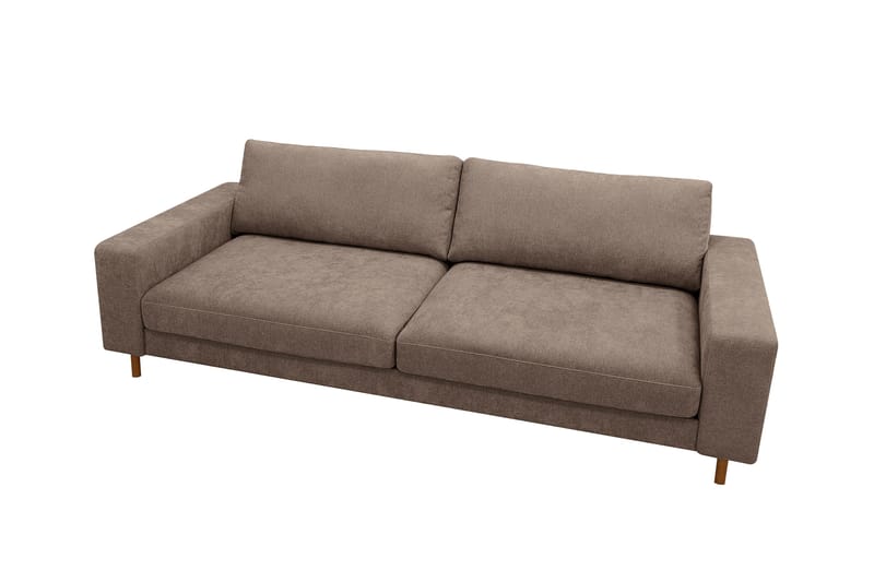 Scandi Djup 4-sits Soffa i Tyg - Mörkbrun - Products - Möbler - Soffa - 4 sits soffa