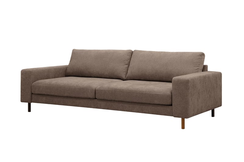 Scandi Djup 4-sits Soffa i Tyg - Mörkbrun - Products - Möbler - Soffa - 4 sits soffa