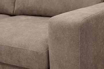 Scandi Djup 4-sits Soffa i Tyg - Mörkbrun - Products - Möbler - Soffa - 4 sits soffa
