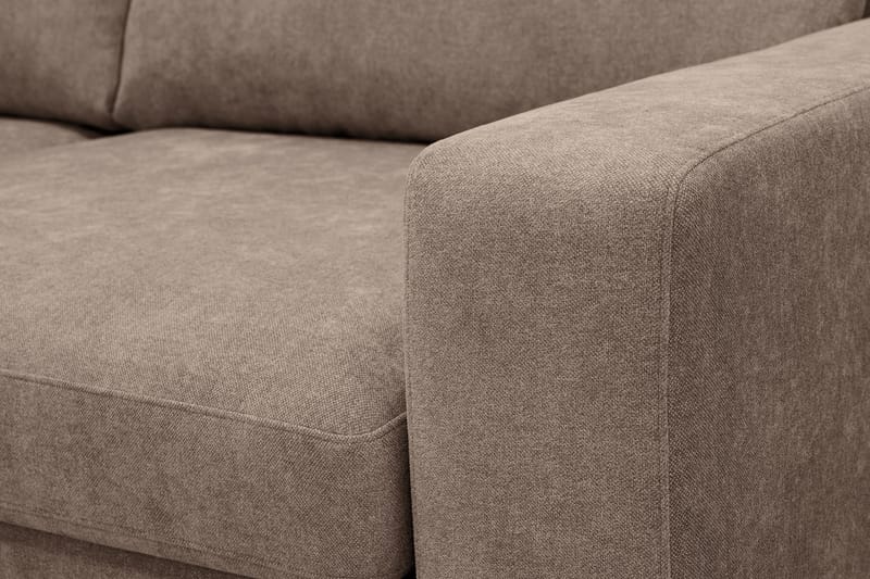 Scandi Djup 4-sits Soffa i Tyg - Mörkbrun - Products - Möbler - Soffa - 4 sits soffa