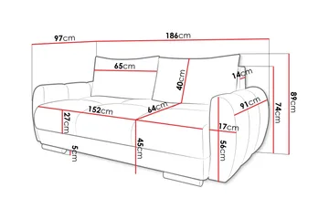 Simerly Soffa 3-sits - Mörkgrå - Products - Möbler - Soffa - 3 sits soffa