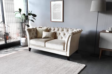 Soffa 2-sits chesterfield beige - Milton - Beige - Products - Möbler - Soffa - Chesterfield soffa