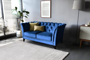 Soffa 2-sits chesterfield blå - Milton - Blå - Products - Möbler - Soffa - Chesterfield soffa