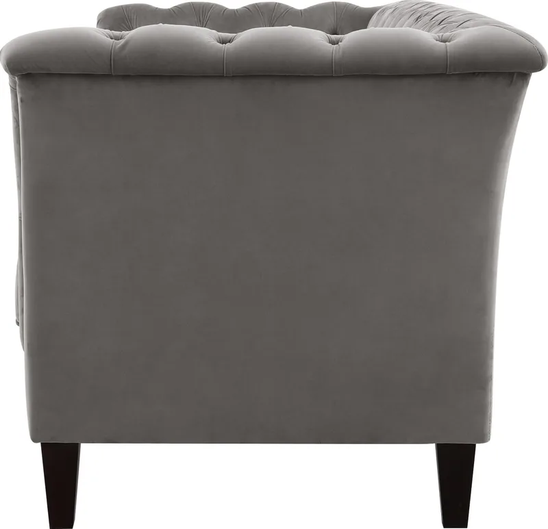 Soffa 2-sits chesterfield grå - Henry - Grå sammet - Products - Möbler - Soffa - Chesterfield soffa