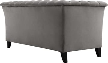 Soffa 2-sits chesterfield grå - Henry - Grå sammet - Products - Möbler - Soffa - Chesterfield soffa