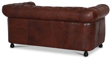 Soffa 2-sits Chesterfield i äkta läder - Brun - Products - Möbler - Soffa - Chesterfield soffa