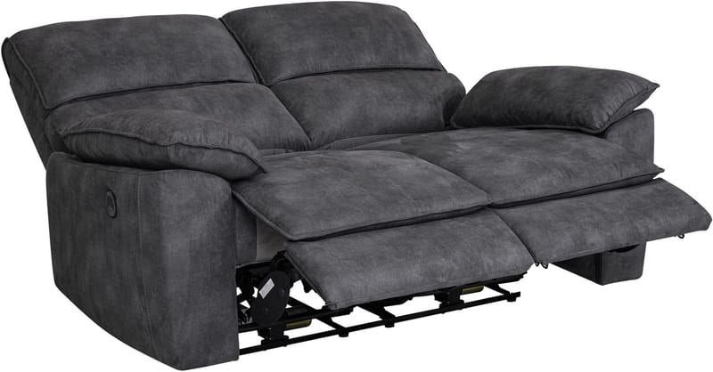 Soffa 2-sits elektrisk ställbar recliner - Grå - Grå - Products - Möbler - Soffa - Biosoffa & reclinersoffa