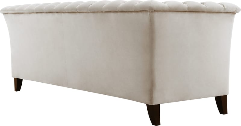 Soffa 3-sits Chesterfield beige - Milton - Beige sammet - Products - Möbler - Soffa - Chesterfield soffa