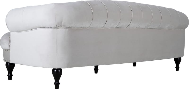 Soffa 3-sits chesterfield beige sammet - Beige - Products - Möbler - Soffa - Chesterfield soffa