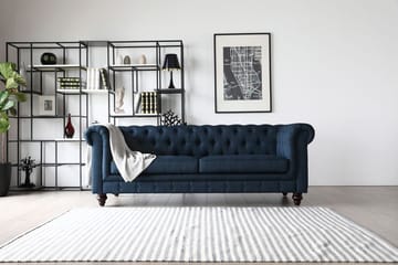 Soffa 3-sits chesterfieldsoffa blå - Herron - Blå - Products - Möbler - Soffa - Chesterfield soffa