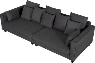 Soffa 4-sits 270 cm antracit tyg - Brandy - Antracit - Products - Möbler - Soffa - Sammetssoffa