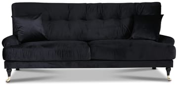 Soffa Adena Svart - 225 cm - Svart sammet - Products - Möbler - Soffa - Sammetssoffa