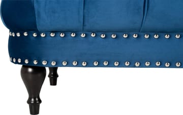 Soffa chesterfield 3-sits soffa i blå sammet - Blå - Products - Möbler - Soffa - Chesterfield soffa