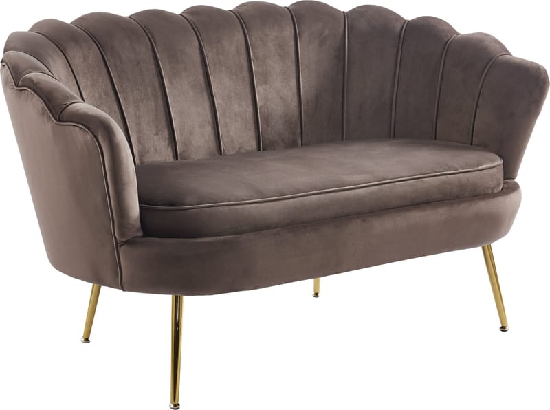 Soffa i brun sammet - Kingsley - Brun - Products - Möbler - Soffa - Sammetssoffa