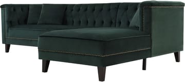 Soffa med divan grön sammet - Bellas - Grön - Products - Möbler - Soffa - Sammetssoffa