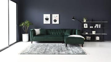 Soffa med divan grön sammet - Bellas - Grön - Products - Möbler - Soffa - Sammetssoffa