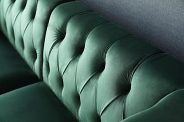 Soffa med divan grön sammet - Bellas - Grön - Products - Möbler - Soffa - Sammetssoffa