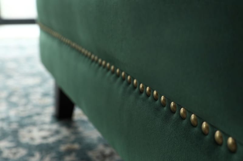 Soffa med divan grön sammet - Bellas - Grön - Products - Möbler - Soffa - Sammetssoffa