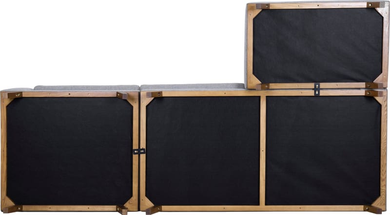 Soffa med vändbar divan grå 283 cm - Grå - Products - Möbler - Soffa - Divansoffa & schäslongsoffa