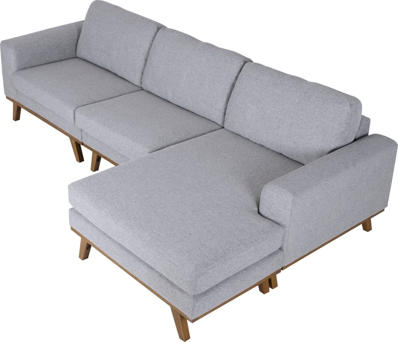 Soffa med vändbar divan grå 283 cm - Grå - Products - Möbler - Soffa - Divansoffa & schäslongsoffa