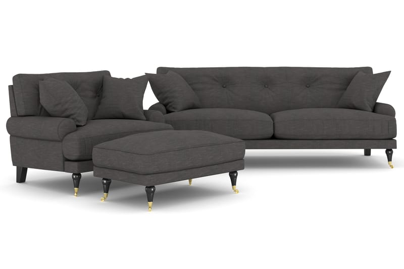 Andrew Soffgrupp 2+1 - Mörkgrå - Products - Möbler - Soffa - Soffgrupp - Howard soffgrupp