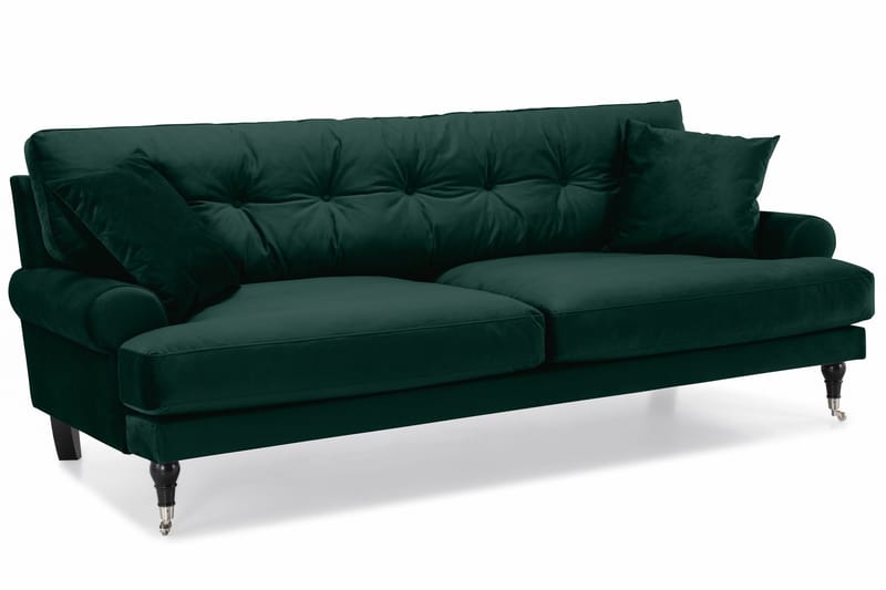 Andrew Soffgrupp 2+1 Sammet - Grön - Products - Möbler - Soffa - Soffgrupp - Howard soffgrupp