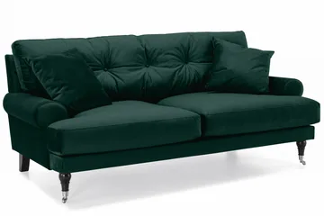 Andrew Soffgrupp 2+1 Sammet - Grön - Products - Möbler - Soffa - Soffgrupp - Howard soffgrupp
