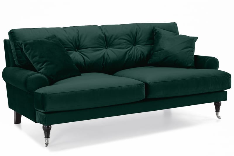 Andrew Soffgrupp 2+1 Sammet - Grön - Products - Möbler - Soffa - Soffgrupp - Howard soffgrupp