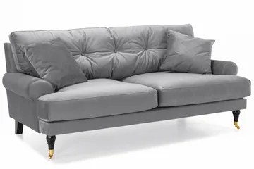 Andrew Soffgrupp 2+1 Sammet - Ljusgrå - Products - Möbler - Soffa - Soffgrupp - Howard soffgrupp