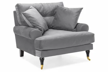 Andrew Soffgrupp 2+1 Sammet - Ljusgrå - Products - Möbler - Soffa - Soffgrupp - Howard soffgrupp