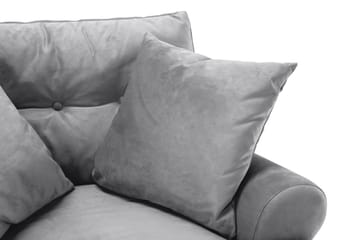 Andrew Soffgrupp 2+1 Sammet - Ljusgrå - Products - Möbler - Soffa - Soffgrupp - Howard soffgrupp