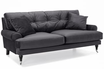 Andrew Soffgrupp 2+1 Sammet - Mörkgrå - Products - Möbler - Soffa - Soffgrupp - Howard soffgrupp