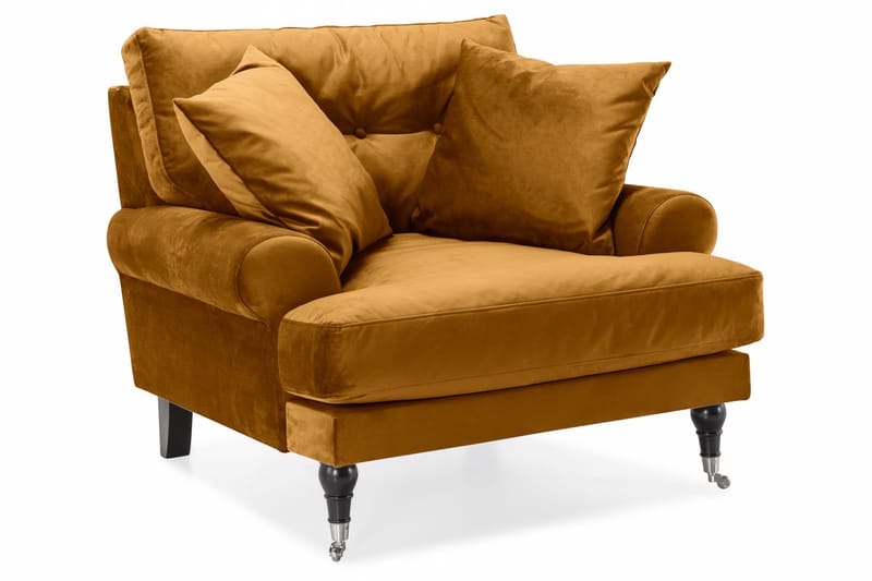 Andrew Soffgrupp 2+1 Sammet - Mörkgul - Products - Möbler - Soffa - Soffgrupp - Howard soffgrupp
