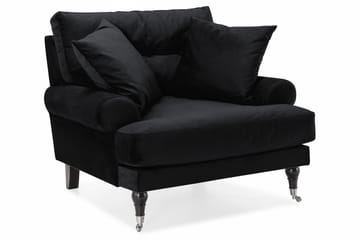 Andrew Soffgrupp 2+1 Sammet - Svart - Products - Möbler - Soffa - Soffgrupp - Howard soffgrupp