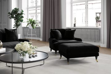 Andrew Soffgrupp 2+1 Sammet - Svart - Products - Möbler - Soffa - Soffgrupp - Howard soffgrupp