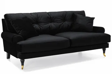 Andrew Soffgrupp 2+1 Sammet - Svart - Products - Möbler - Soffa - Soffgrupp - Howard soffgrupp