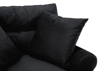 Andrew Soffgrupp 2+1 Sammet - Svart - Products - Möbler - Soffa - Soffgrupp - Howard soffgrupp