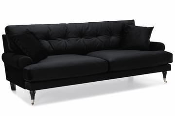 Andrew Soffgrupp 2+1 Sammet - Svart - Products - Möbler - Soffa - Soffgrupp - Howard soffgrupp