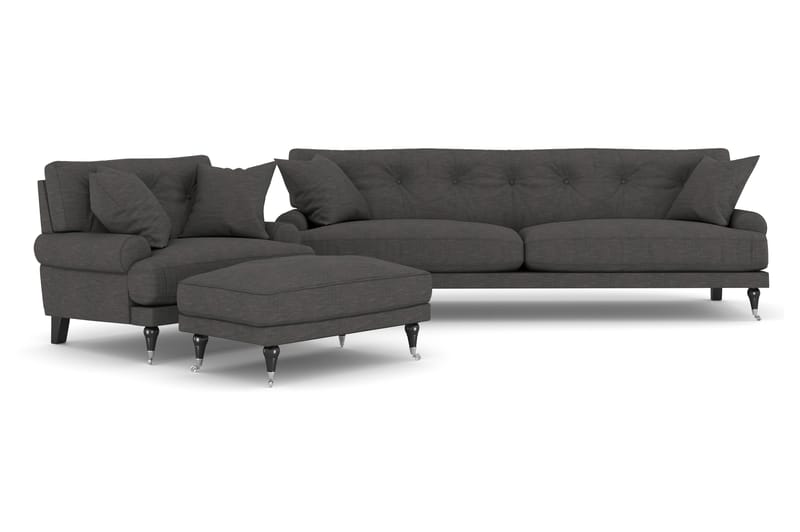 Andrew Soffgrupp 3+1 - Mörkgrå - Products - Möbler - Soffa - Soffgrupp - Howard soffgrupp
