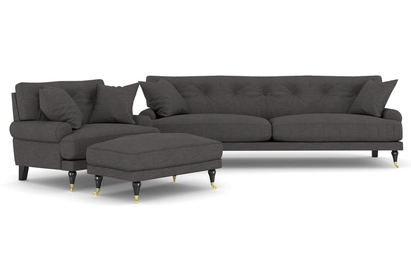 Andrew Soffgrupp 3+1 - Mörkgrå - Products - Möbler - Soffa - Soffgrupp - Howard soffgrupp
