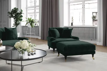 Andrew Soffgrupp 3+1 Sammet - Grön - Products - Möbler - Soffa - Soffgrupp - Howard soffgrupp