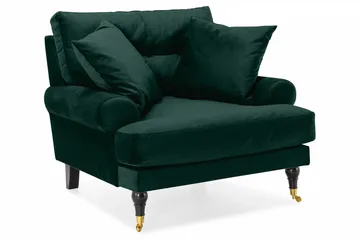 Andrew Soffgrupp 3+1 Sammet - Grön - Products - Möbler - Soffa - Soffgrupp - Howard soffgrupp