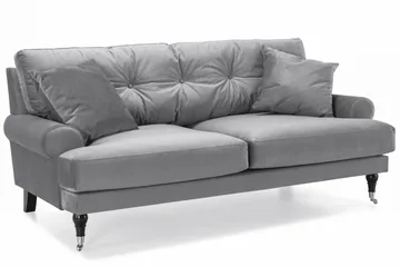 Andrew Soffgrupp 3+1 Sammet - Ljusgrå - Products - Möbler - Soffa - Soffgrupp - Howard soffgrupp