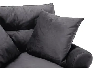 Andrew Soffgrupp 3+1 Sammet - Mörkgrå - Products - Möbler - Soffa - Soffgrupp - Howard soffgrupp