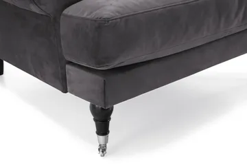 Andrew Soffgrupp 3+1 Sammet - Mörkgrå - Products - Möbler - Soffa - Soffgrupp - Howard soffgrupp