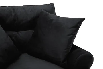Andrew Soffgrupp 3+1 Sammet - Svart - Products - Möbler - Soffa - Soffgrupp - Howard soffgrupp