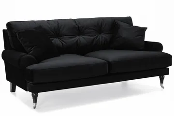 Andrew Soffgrupp 3+1 Sammet - Svart - Products - Möbler - Soffa - Soffgrupp - Howard soffgrupp