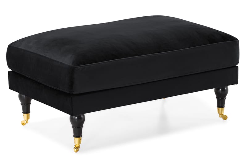 Andrew Soffgrupp 3+1 Sammet - Svart - Products - Möbler - Soffa - Soffgrupp - Howard soffgrupp